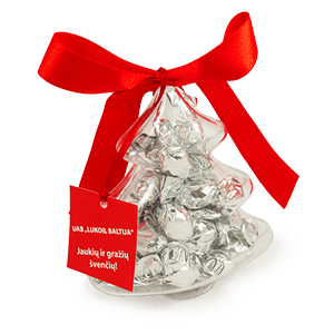 Promotional Candy Box | CHRISTMAS TREE | with logo | saldireklama.lt