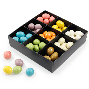 Dragee Set in promotional box | COLORS ABUNDANCE | with logo