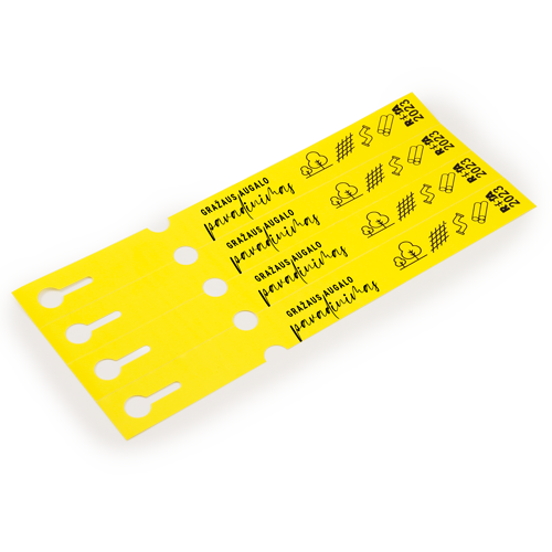 Loop labels are suitable for labeling plants and printing plant passports.
White, yellow, red or green labels with one-color print.
3000 pcs in a roll (4 labels in a row). Large selection of sizes for white 
labels.
