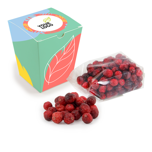 Promotional gift box with a large cranberry - a business gift that will 
appeal to many.

Order a uniquely designed box with cranberry, rhubarb or quince candies 
for a company holiday, employees, customers.

Give a charge of good mood!