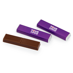 Reklaminis šokoladas su įdaru 12 g | etiketė su logo | saldireklama.lt