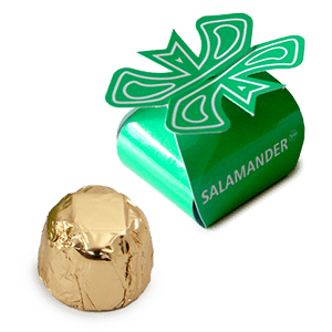 Saldainiai reklaminėje dėžutėje | KASPINĖLIS 1 | su logo | saldireklama.lt