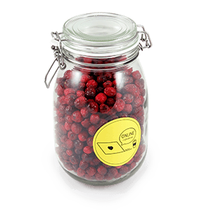 Large cranberries | in a glass container | healthy gifts | saldireklama.lt