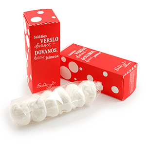 Homemade marshmallows in a box, 160 g | saldireklama.lt
