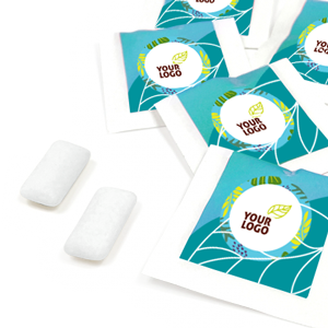 Mint chewing gum pads | in a paper bag | Sustainable gifts with logo | saldireklama.lt