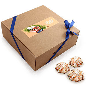 Nut Meringue Cookies in "Eco maxi" box | saldireklama.lt